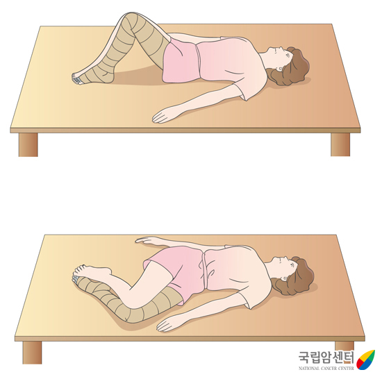 림프부종_다리 눕히기