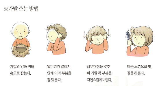 가발 쓰는 방법