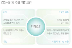 국민 암예방 수칙 실천 지침 - 갑상선암의 주요 위험요인