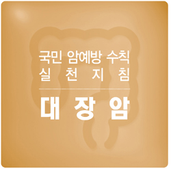 국민 암예방 수칙 실천 지침 - 대장암 표지