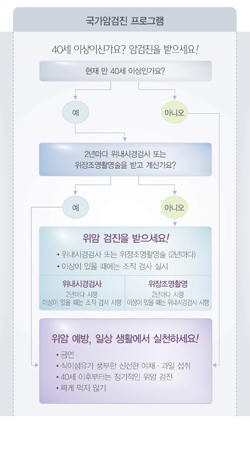 국민 암예방 수칙 실천 지침 - 위암 국가암검진 프로그램