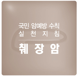 국민 암예방 수칙 실천 지침 - 췌장암 표지