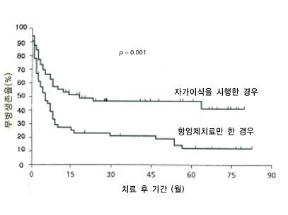 자가조혈모세포이식과 항암치료의 성적 비교