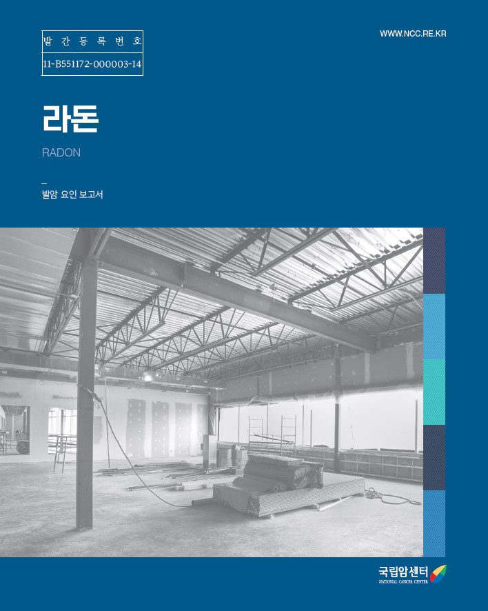 발간등록번호 11-B551172-000003-14 라돈 RADON 발암 요인 보고서 이미지